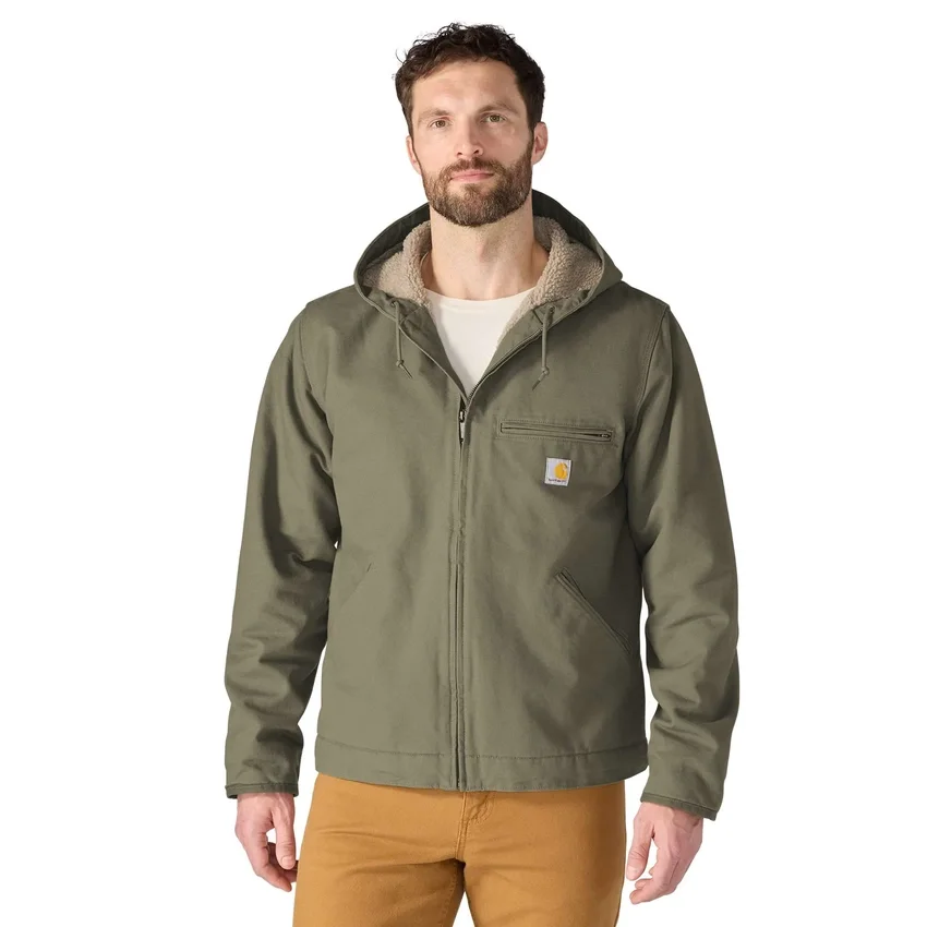 Chaqueta para hombre Sierra de lona lavada con forro de sherpa