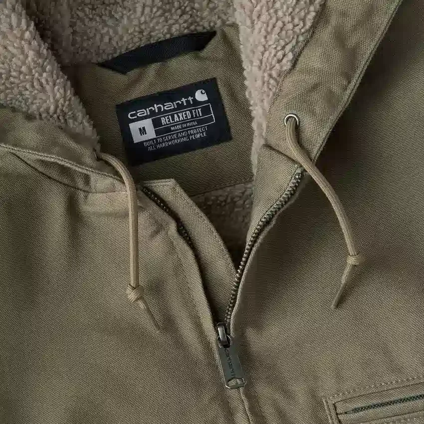 Chaqueta para hombre Sierra de lona lavada con forro de sherpa