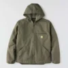 Chaqueta para hombre Sierra de lona lavada con forro de sherpa