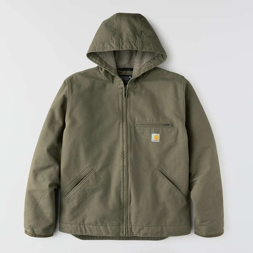 Chaqueta para hombre Sierra de lona lavada con forro de sherpa