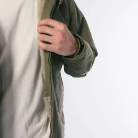 Chaqueta para hombre Sierra de lona lavada con forro de sherpa