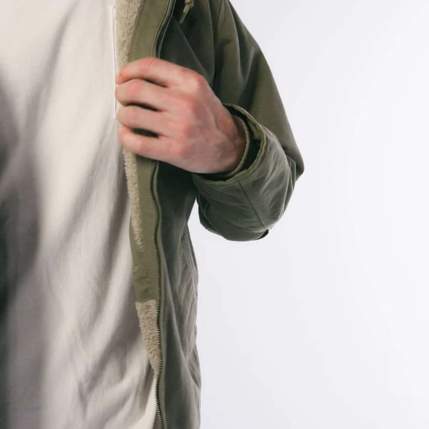 Chaqueta para hombre Sierra de lona lavada con forro de sherpa