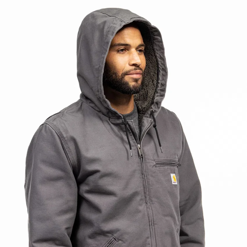 Chaqueta para hombre Sierra de lona lavada con forro de sherpa