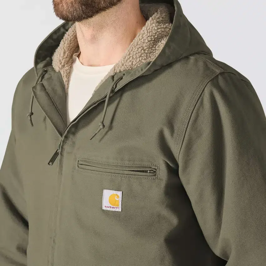 Chaqueta para hombre Sierra de lona lavada con forro de sherpa