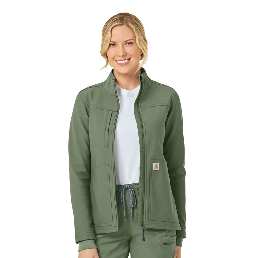 Chaqueta quirúrgica de forro polar laminado Rugged Flex® Peak para mujer