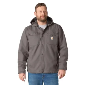 Chaqueta utilitaria de lona lavada para hombre con forro de sherpa Bartlett