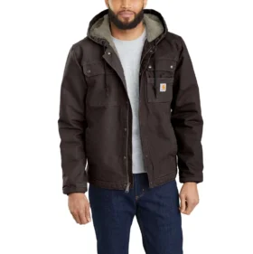 Chaqueta utilitaria de lona lavada para hombre con forro de sherpa Bartlett