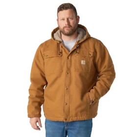 Chaqueta utilitaria de lona lavada para hombre con forro de sherpa Bartlett