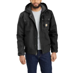 Chaqueta utilitaria de lona lavada para hombre con forro de sherpa Bartlett