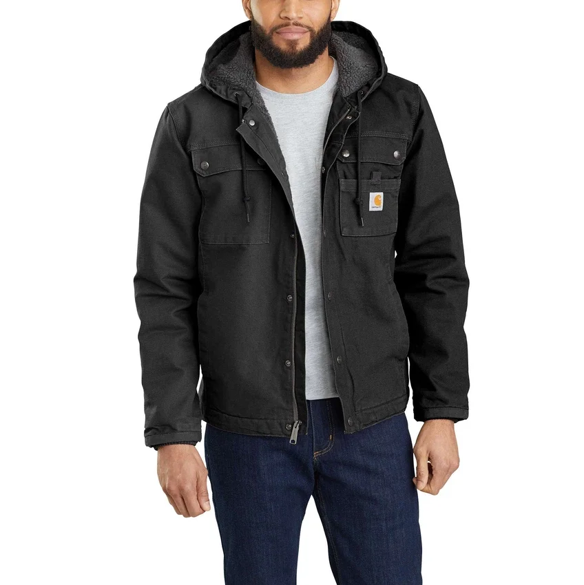 Chaqueta utilitaria de lona lavada para hombre con forro de sherpa Bartlett