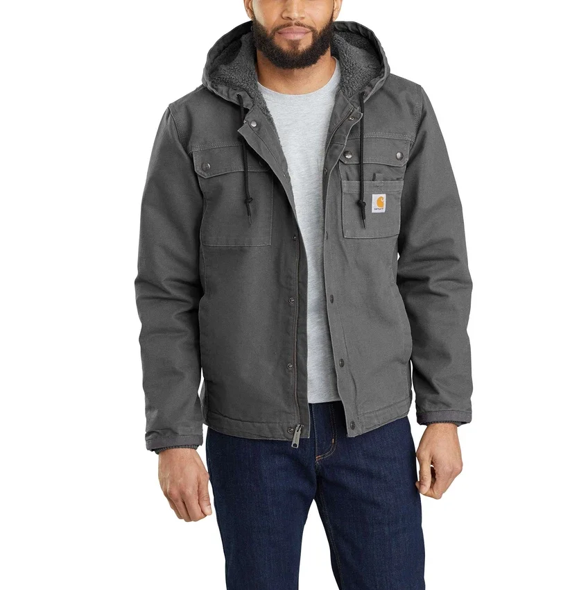 Chaqueta utilitaria de lona lavada para hombre con forro de sherpa Bartlett