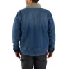 Chaqueta vaquera de corte holgado para hombre con forro de sherpa