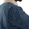 Chaqueta vaquera de corte holgado para hombre con forro de sherpa