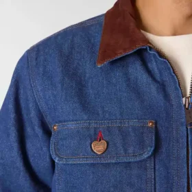 Chore Coat de denim con forro de sherpa de la serie Crafted para hombre