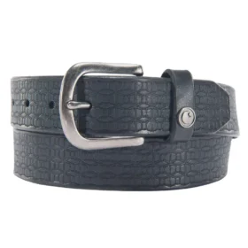 Cinturón de cuero de silla de montar con trenzado de mimbre para mujer