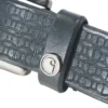 Cinturón de cuero de silla de montar con trenzado de mimbre para mujer