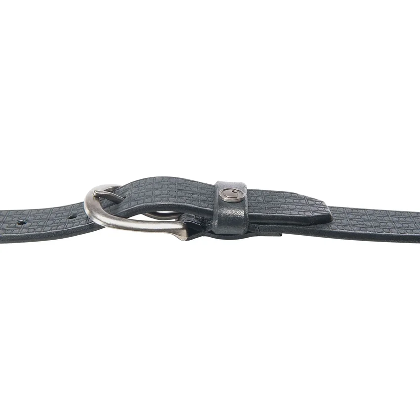 Cinturón de cuero de silla de montar con trenzado de mimbre para mujer