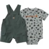 Conjunto de 2 piezas para niño: body con manguitos cortos y pantalones cortos con bolsillos tipo cargo (bebé)