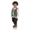 Conjunto de 3 piezas para niño: chaleco de camuflaje, camiseta con manguitos y pantalones (niños pequeños)