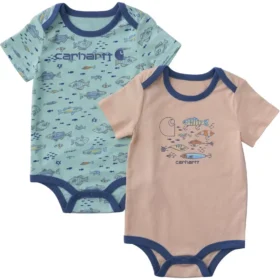 Conjunto de dos piezas de body con manguitos de peces para niño (bebé)