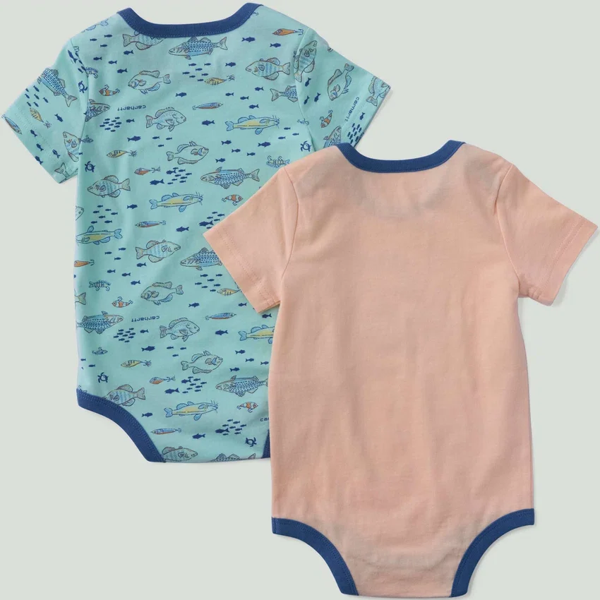 Conjunto de dos piezas de body con manguitos de peces para niño (bebé)