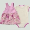 Conjunto de dos piezas para niña: body con manguitos cortos y jersey estampado (Bebé/)