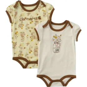 Conjunto de dos piezas para niña: body con manguitos y estampado de abejas (bebé)