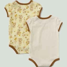 Conjunto de dos piezas para niña: body con manguitos y estampado de abejas (bebé)