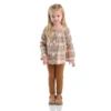 Conjunto de dos piezas para niñas: camiseta de franela con manguitos largos y Leggings (niñas pequeñas)
