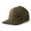 Gorra ajustada de lona con parte trasera de malla y logotipo gráfico «Rugged Flex™»