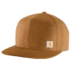 Gorra de béisbol de lona resistente con visera plana