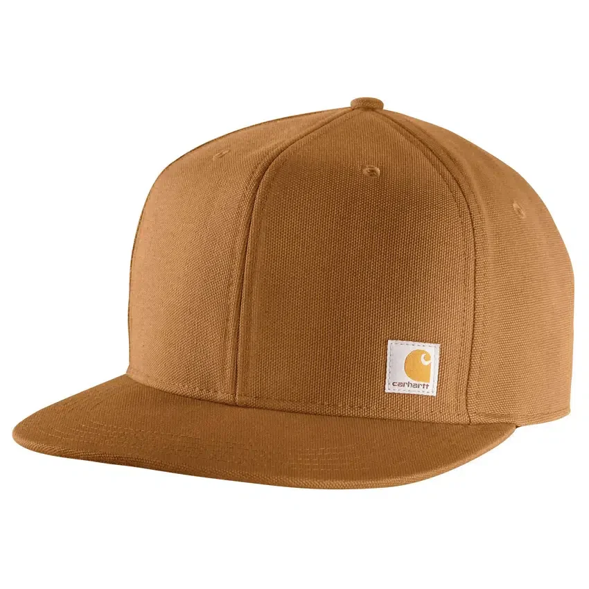 Gorra de béisbol de lona resistente con visera plana