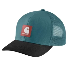 Gorra de camionero con logotipo en parche, de sarga Rugged Flex™ y parte trasera de malla