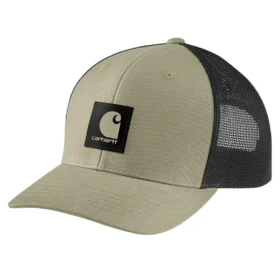 Gorra de camionero con logotipo en parche, de sarga Rugged Flex™ y parte trasera de malla