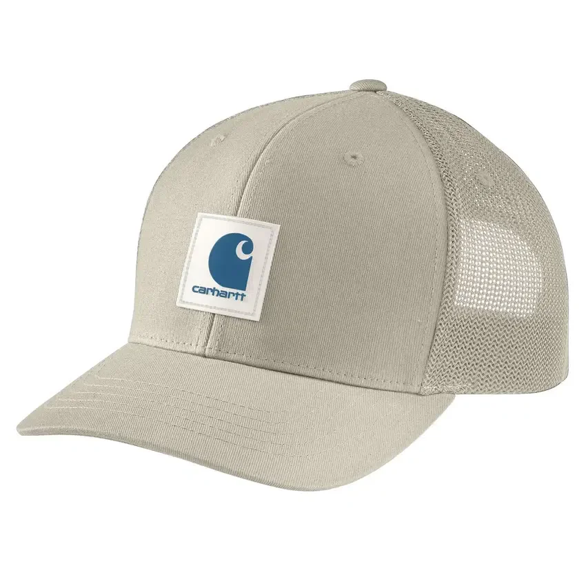 Gorra de camionero con logotipo en parche, de sarga Rugged Flex™ y parte trasera de malla