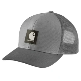 Gorra de camionero con logotipo en parche, de sarga Rugged Flex™ y parte trasera de malla