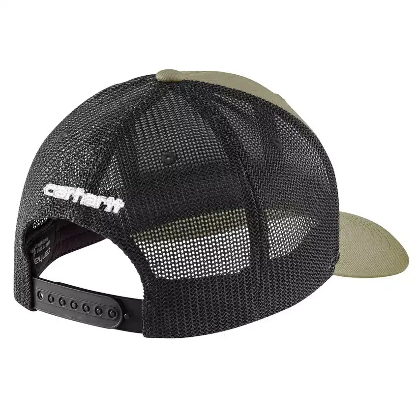 Gorra de camionero con logotipo en parche, de sarga Rugged Flex™ y parte trasera de malla
