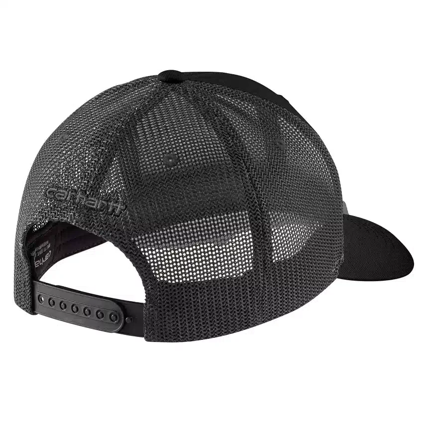 Gorra de camionero con logotipo en parche, de sarga Rugged Flex™ y parte trasera de malla