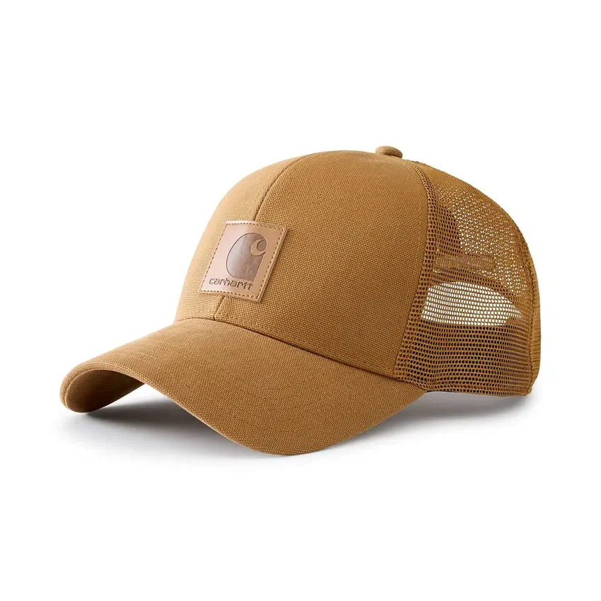 Gorra de camionero con parte trasera de malla de lona lavada