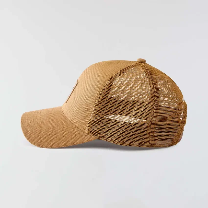 Gorra de camionero con parte trasera de malla de lona lavada