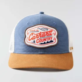 Gorra de camionero con parte trasera de malla de lona y estampado rural
