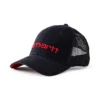 Gorra de camionero de lona con parte trasera de malla y logotipo
