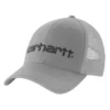 Gorra de camionero de lona con parte trasera de malla y logotipo