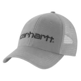 Gorra de camionero de lona con parte trasera de malla y logotipo