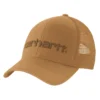 Gorra de camionero de lona con parte trasera de malla y logotipo