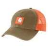 Gorra de camionero de lona con parte trasera de malla y logotipo