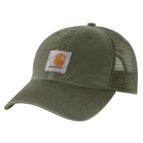 Gorra de camionero de lona con parte trasera de malla y logotipo
