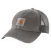 Gorra de camionero de lona con parte trasera de malla y logotipo