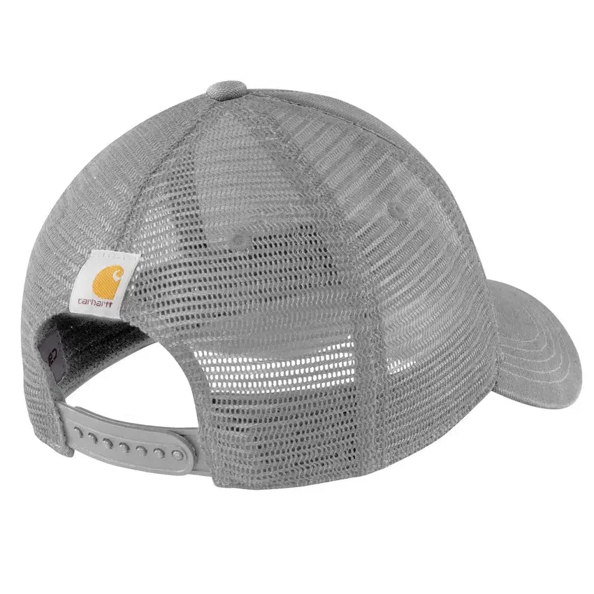 Gorra de camionero de lona con parte trasera de malla y logotipo