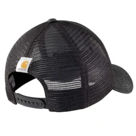 Gorra de camionero de lona con parte trasera de malla y logotipo